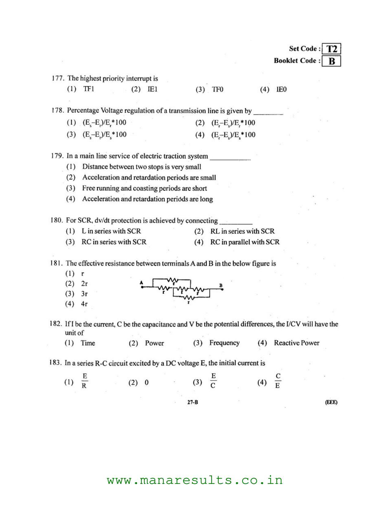 AP ECET 2016 Electrical and Electronics Engineering Old Previous Question Papers - Page 26