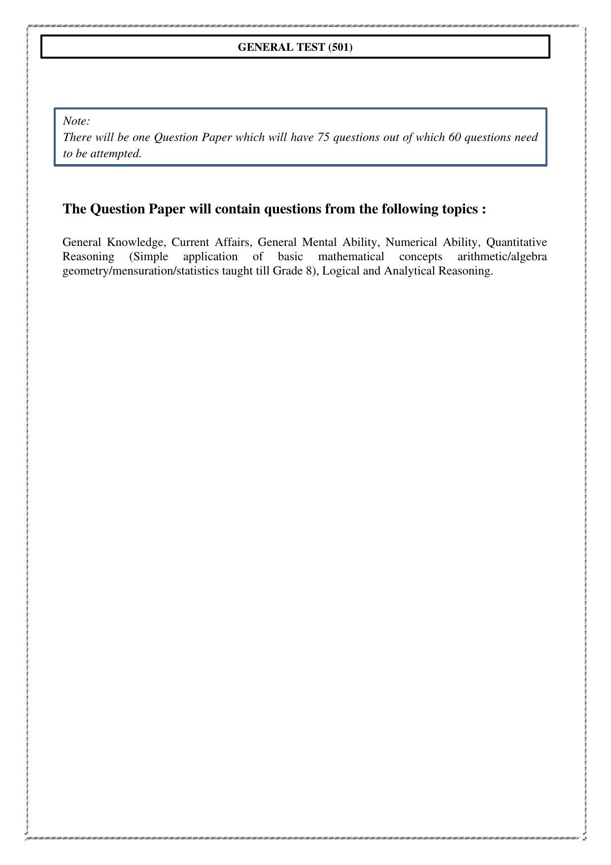 CUET Syllabus for General Test (English) - Page 2