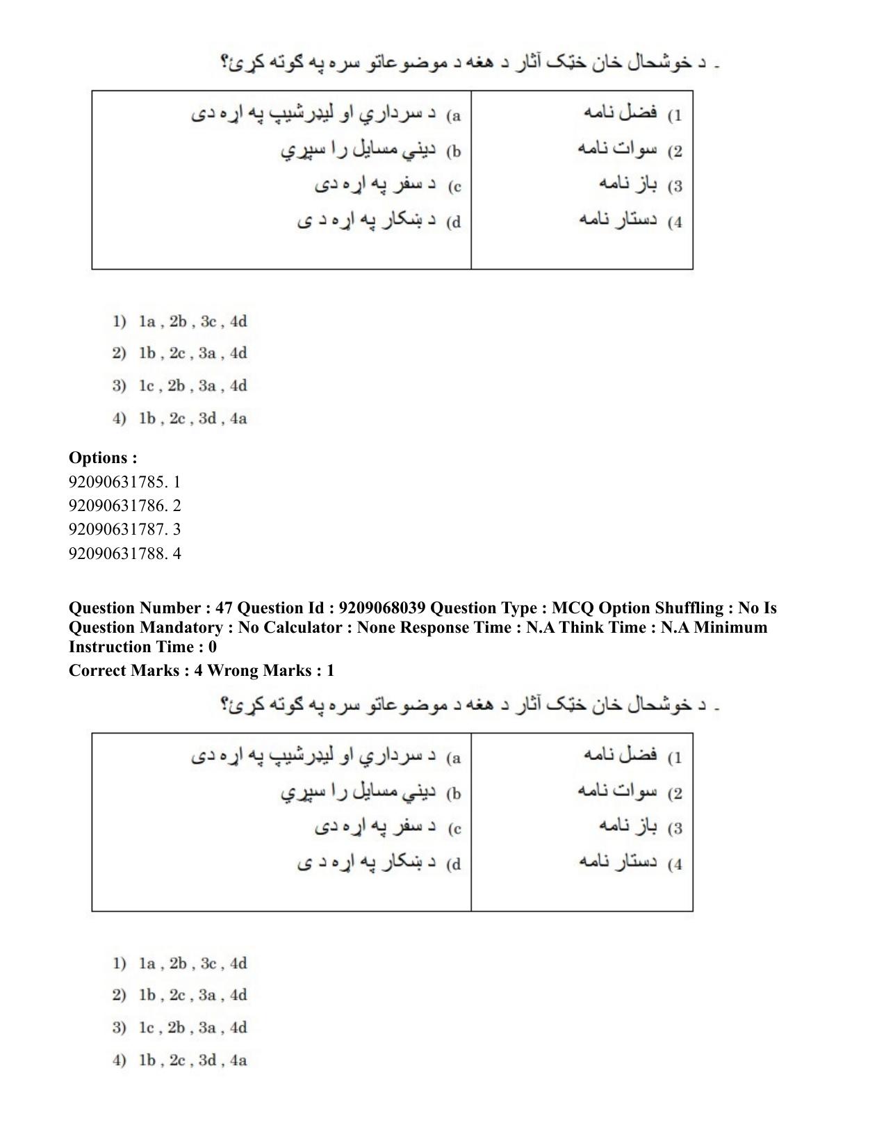 CUET PG 2023: LAQP29 – Pashto (Hindi)-Shift 2 (08-06-2023) Question Paper - Page 75