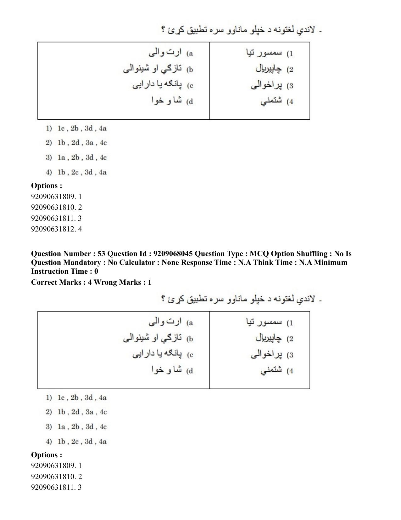 CUET PG 2023: LAQP29 – Pashto (Hindi)-Shift 2 (08-06-2023) Question Paper - Page 84