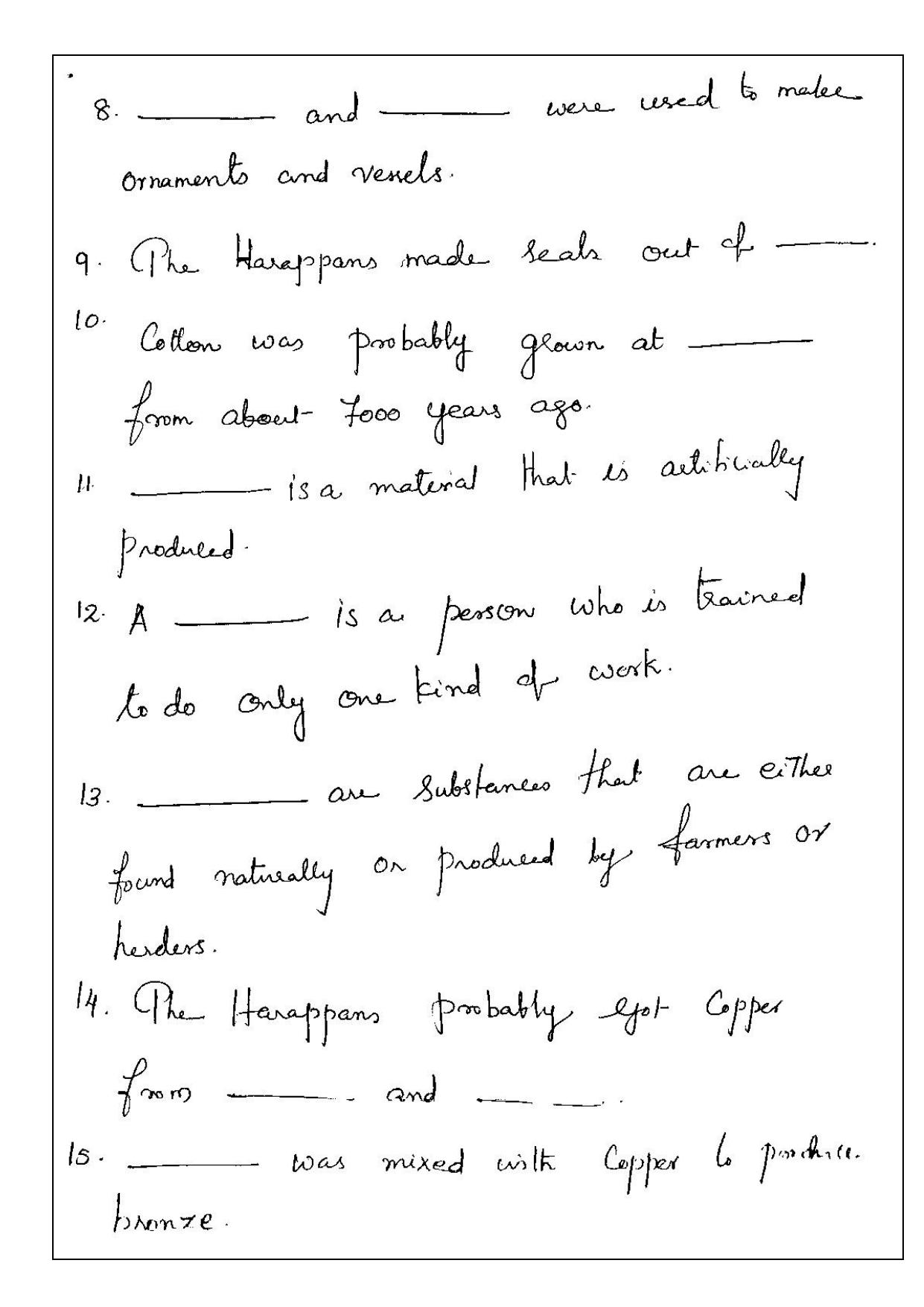 CBSE Worksheets for Class 6 Social Science In the Earliest Cities Assignment 2 - Page 2