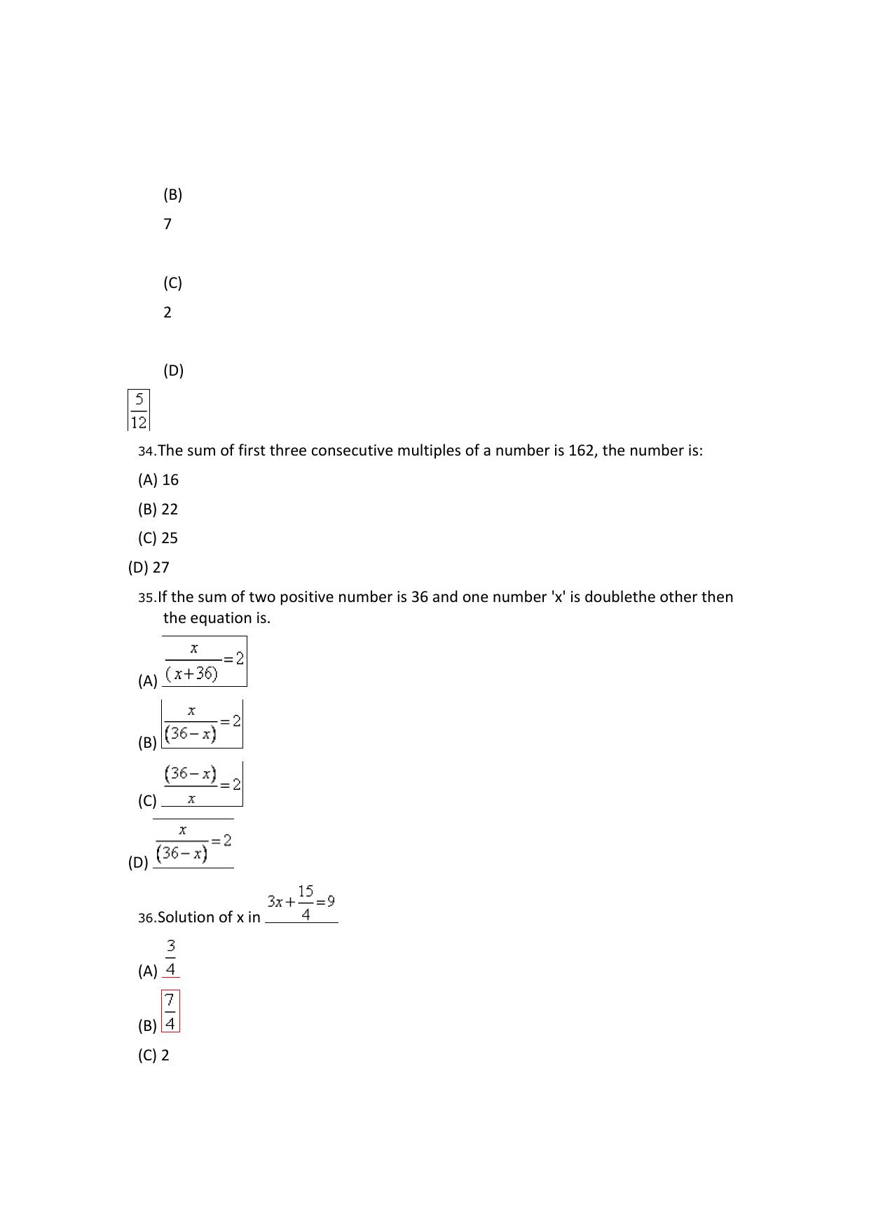 CBSE Worksheets for Class 8 Mathematics Linear Equations in One Variable Assignment 5 - Page 6
