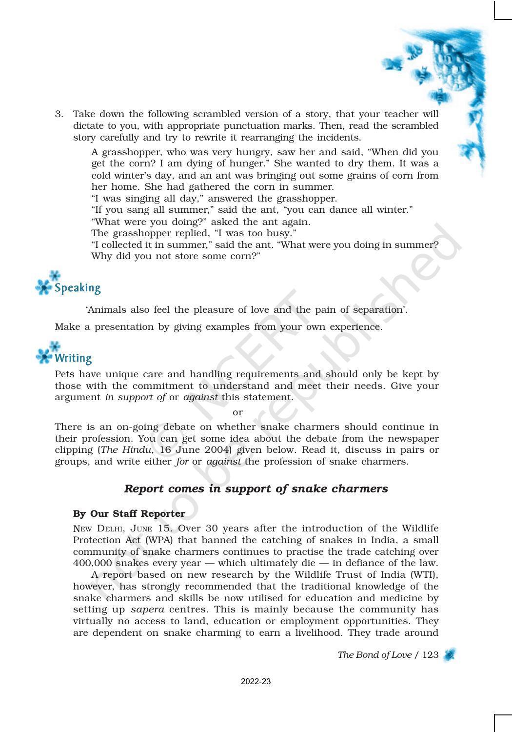 NCERT Book for Class 9 English Chapter 9 The Bond of Love - Page 11