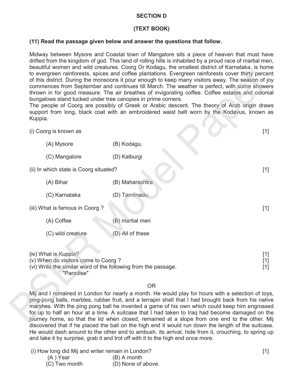 RBSE 2024 Secondary Model Question Paper - Page 18