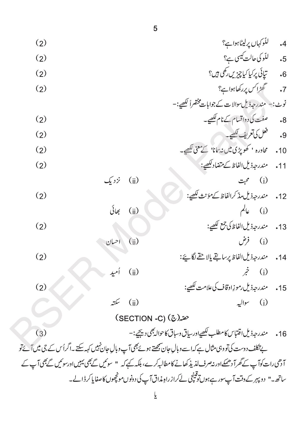 RBSE 2024 Secondary Model Question Paper - Page 80