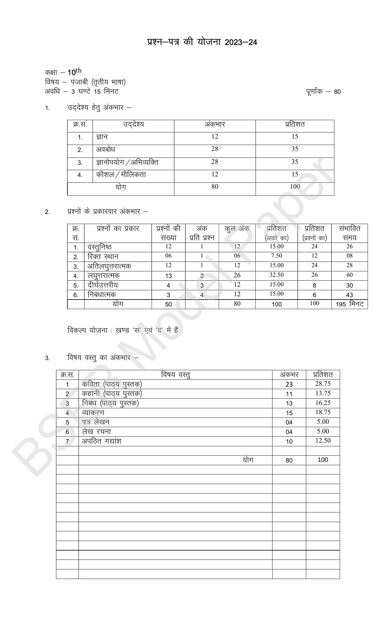 RBSE 2024 Secondary Model Question Paper - Page 101