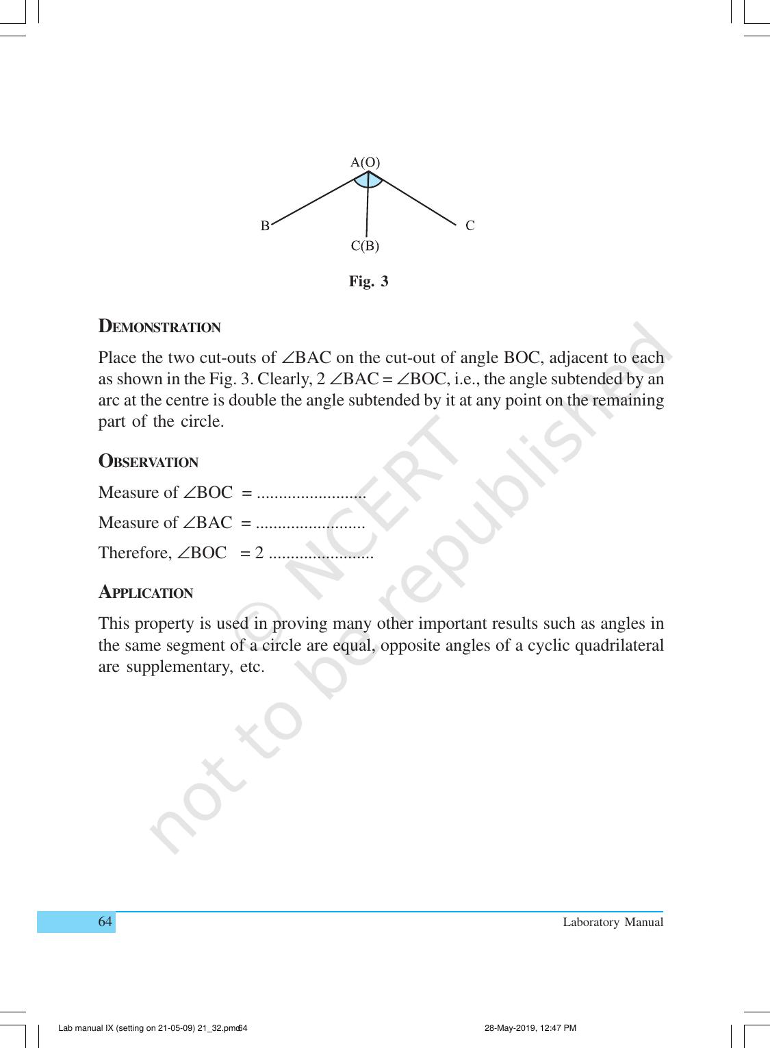 NCERT Laboratory Manuals for Class IX Mathematics - Activities for Class IX (21 to 34) - Page 5