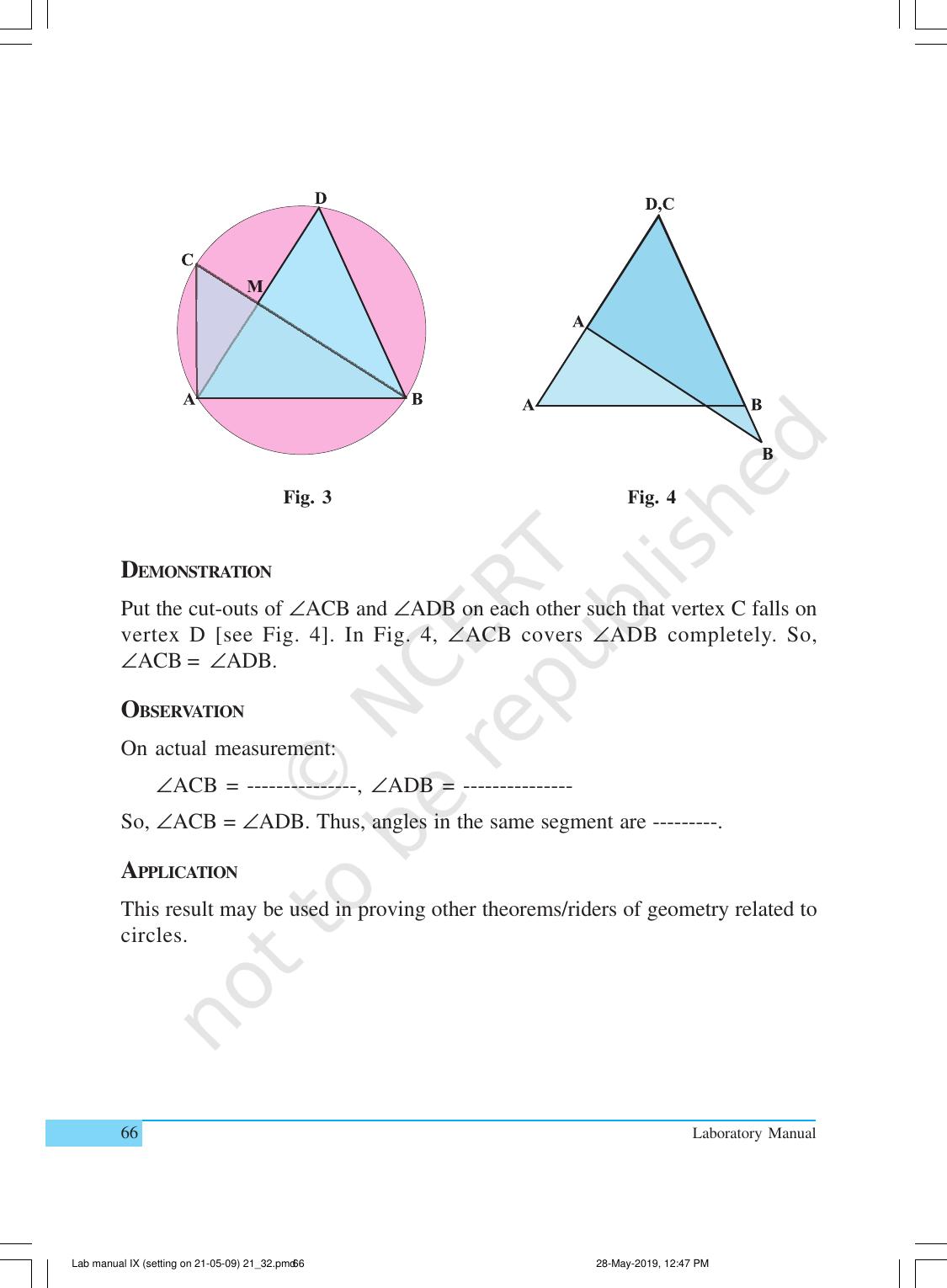 NCERT Laboratory Manuals for Class IX Mathematics - Activities for Class IX (21 to 34) - Page 7