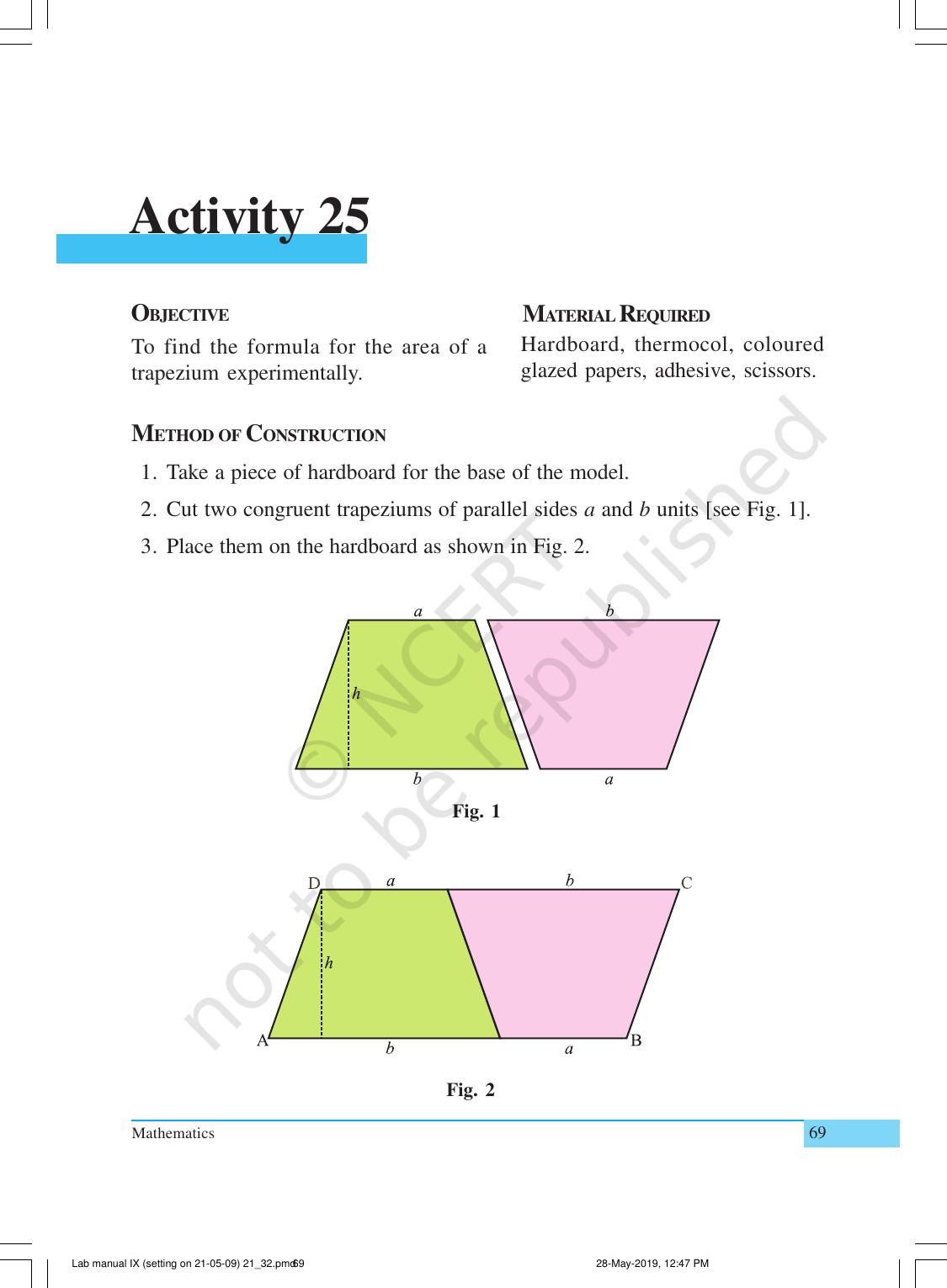 NCERT Laboratory Manuals for Class IX Mathematics - Activities for Class IX (21 to 34) - Page 10