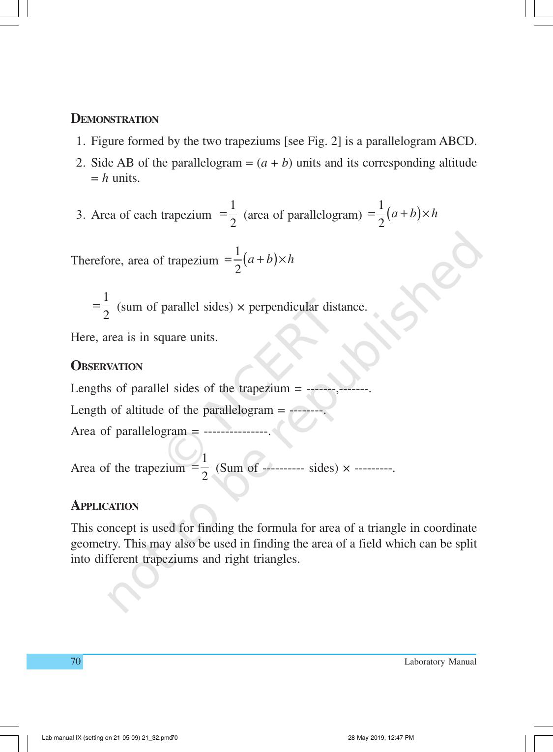 NCERT Laboratory Manuals for Class IX Mathematics Activities for Class IX (21 to 34