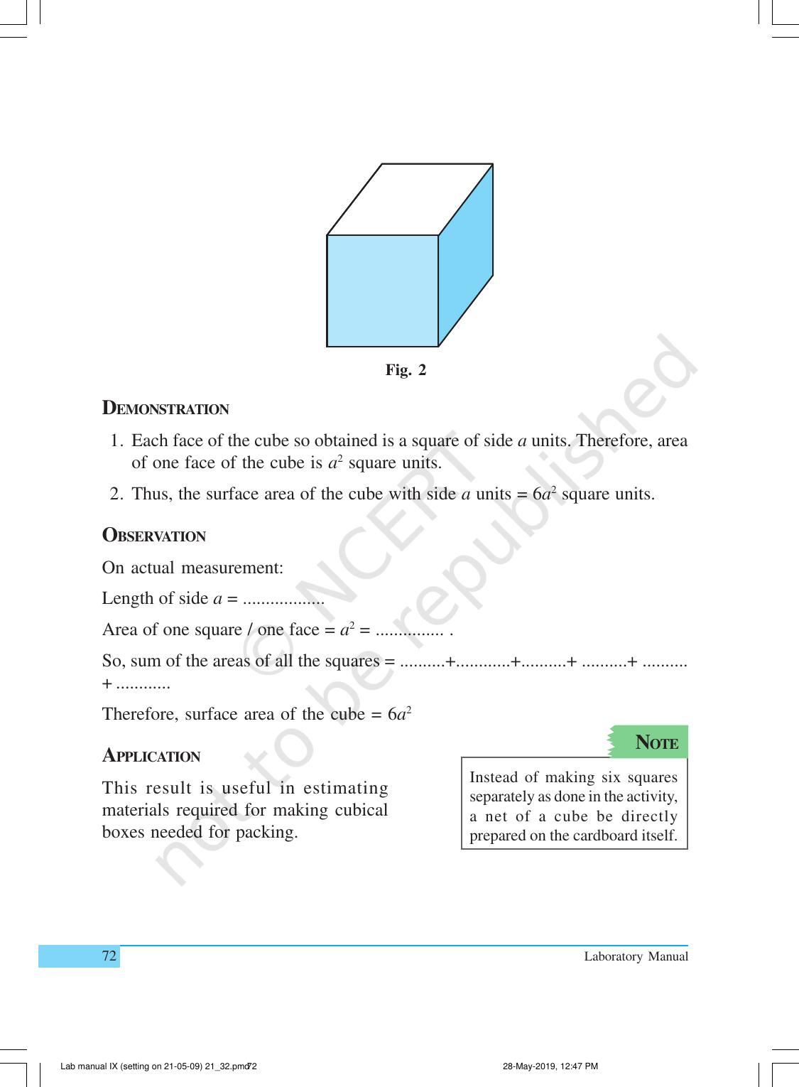 NCERT Laboratory Manuals for Class IX Mathematics - Activities for Class IX (21 to 34) - Page 13