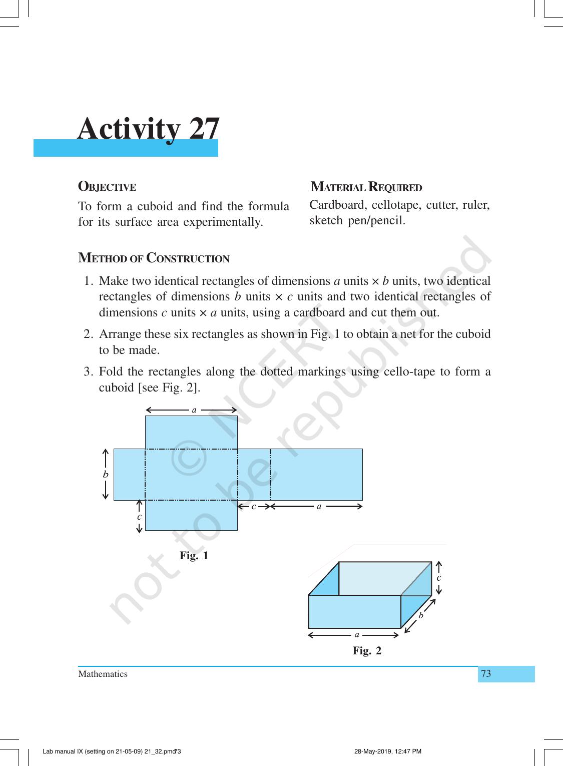 NCERT Laboratory Manuals for Class IX Mathematics - Activities for Class IX (21 to 34) - Page 14