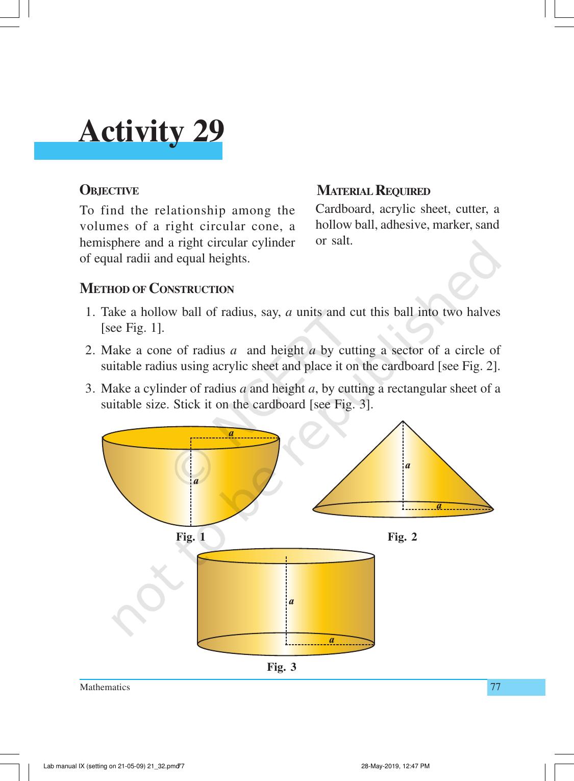 NCERT Laboratory Manuals for Class IX Mathematics - Activities for Class IX (21 to 34) - Page 18