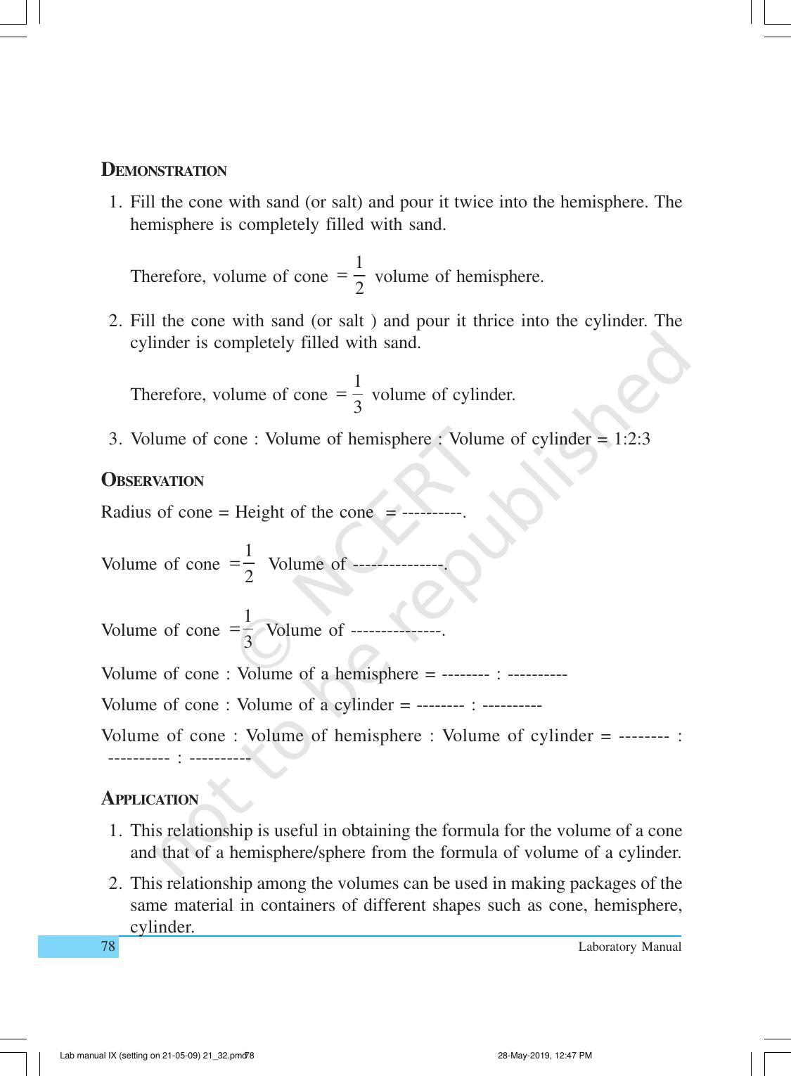 NCERT Laboratory Manuals for Class IX Mathematics - Activities for Class IX (21 to 34) - Page 19
