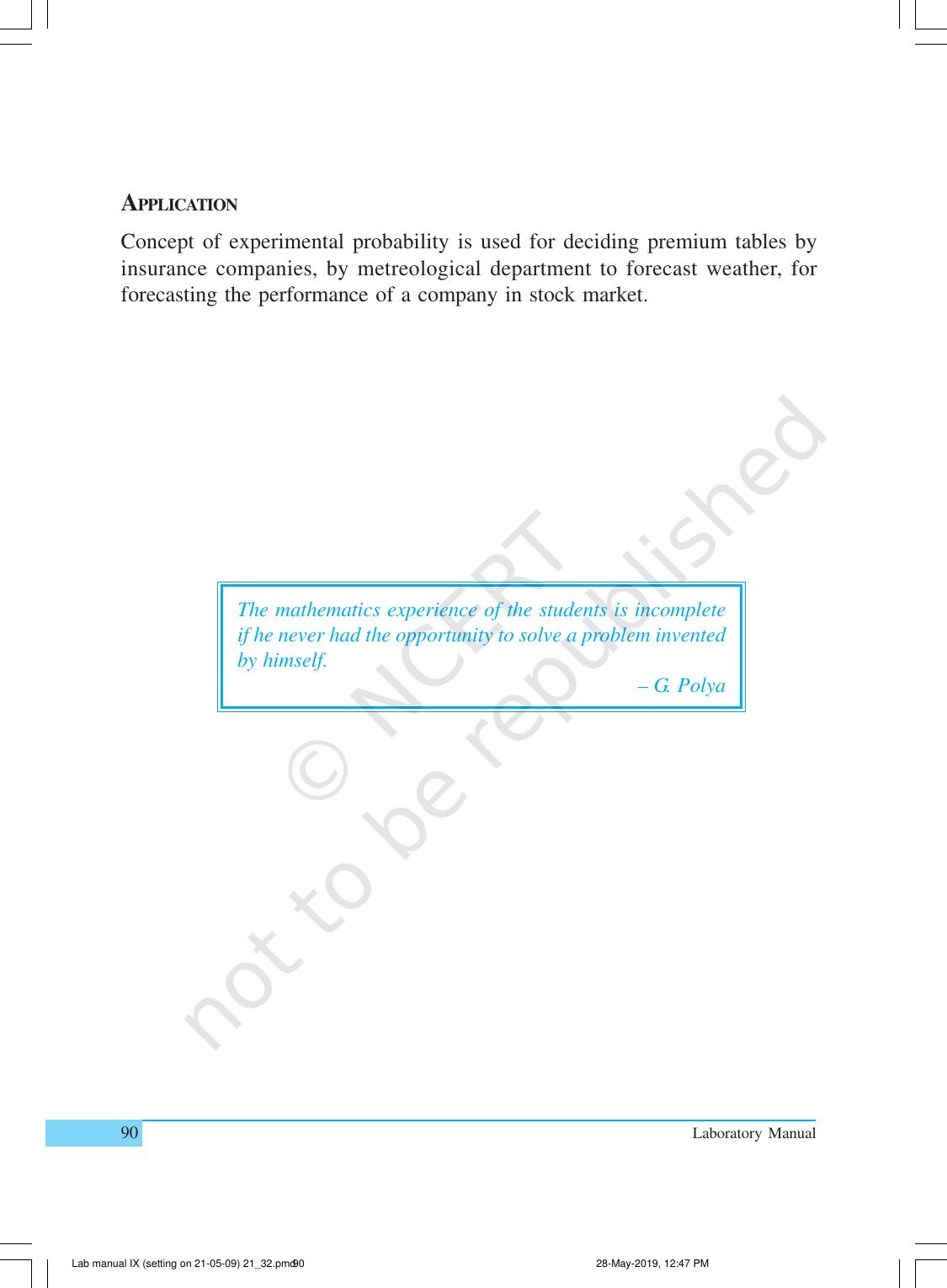 NCERT Laboratory Manuals for Class IX Mathematics - Activities for Class IX (21 to 34) - Page 31