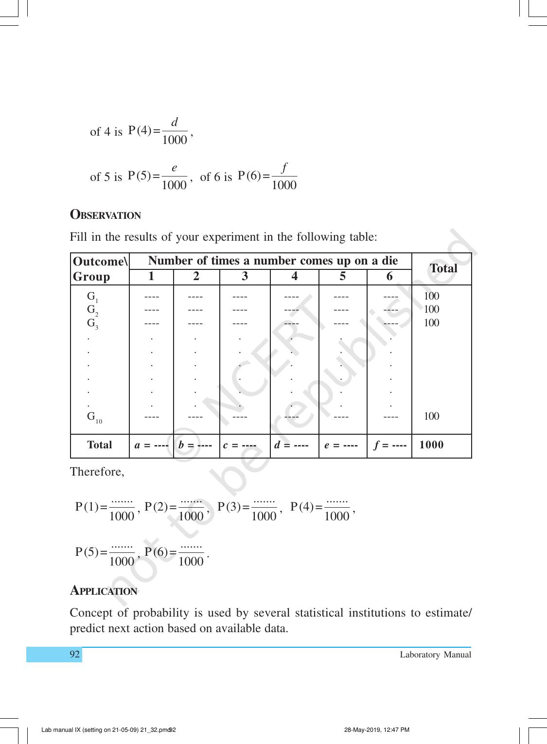 NCERT Laboratory Manuals for Class IX Mathematics Activities for