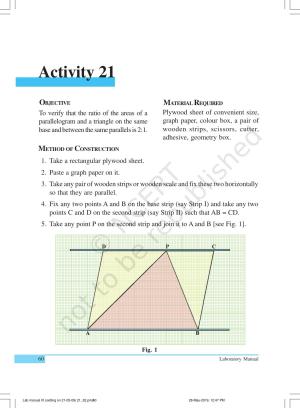 NCERT Laboratory Manuals for Class IX Mathematics - Activities for Class IX (21 to 34)