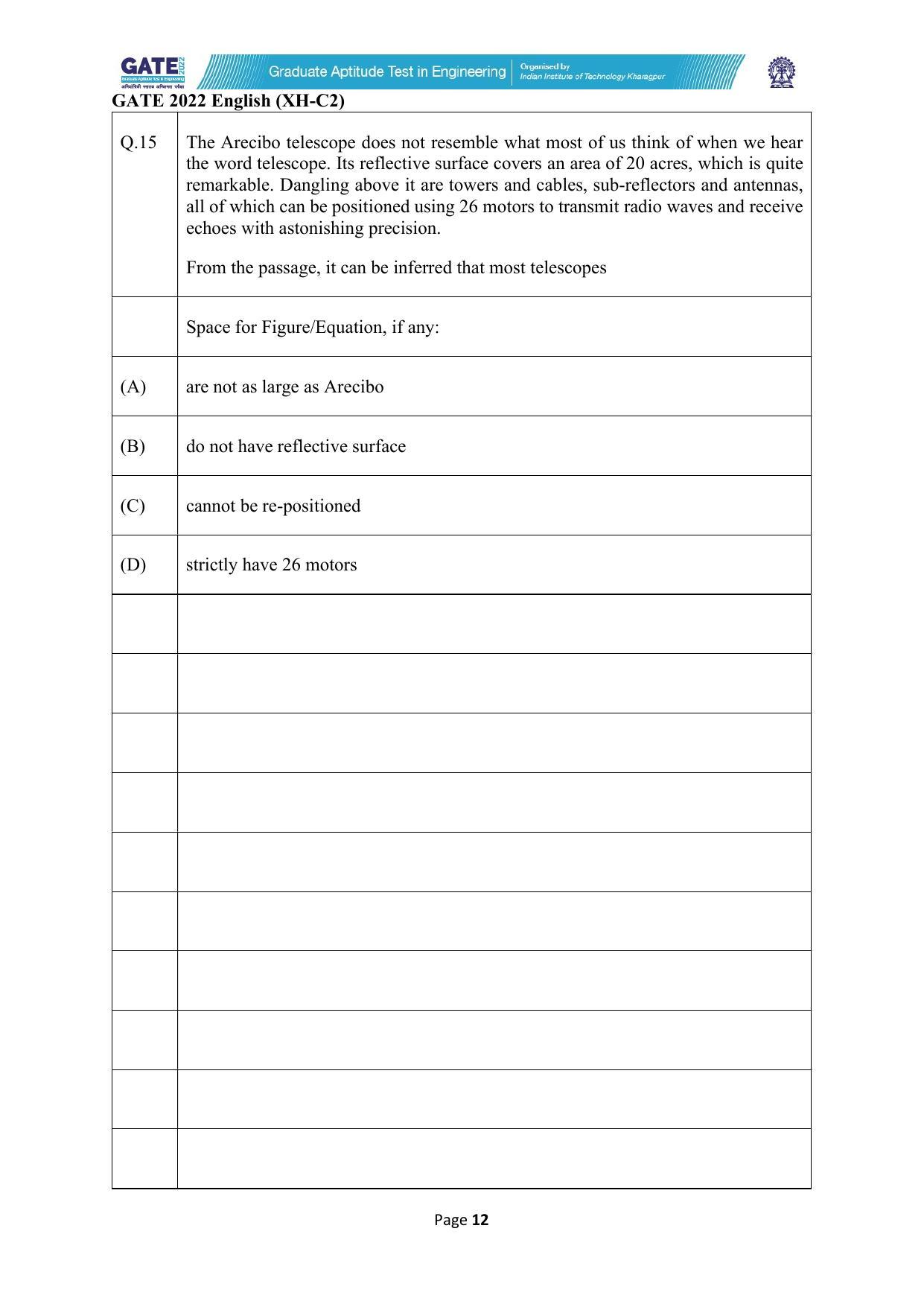 GATE 2022 Humanities & Social Sciences (XH) Question Paper - Page 56