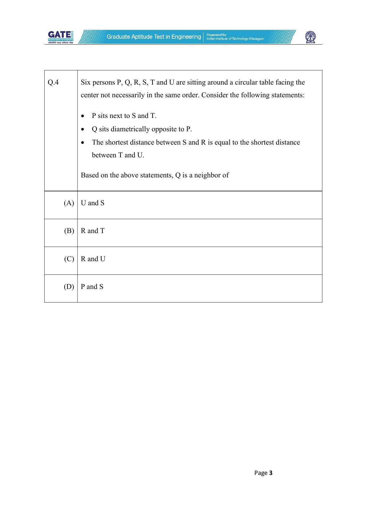GATE 2022 Humanities & Social Sciences (XH) Question Paper - Page 182