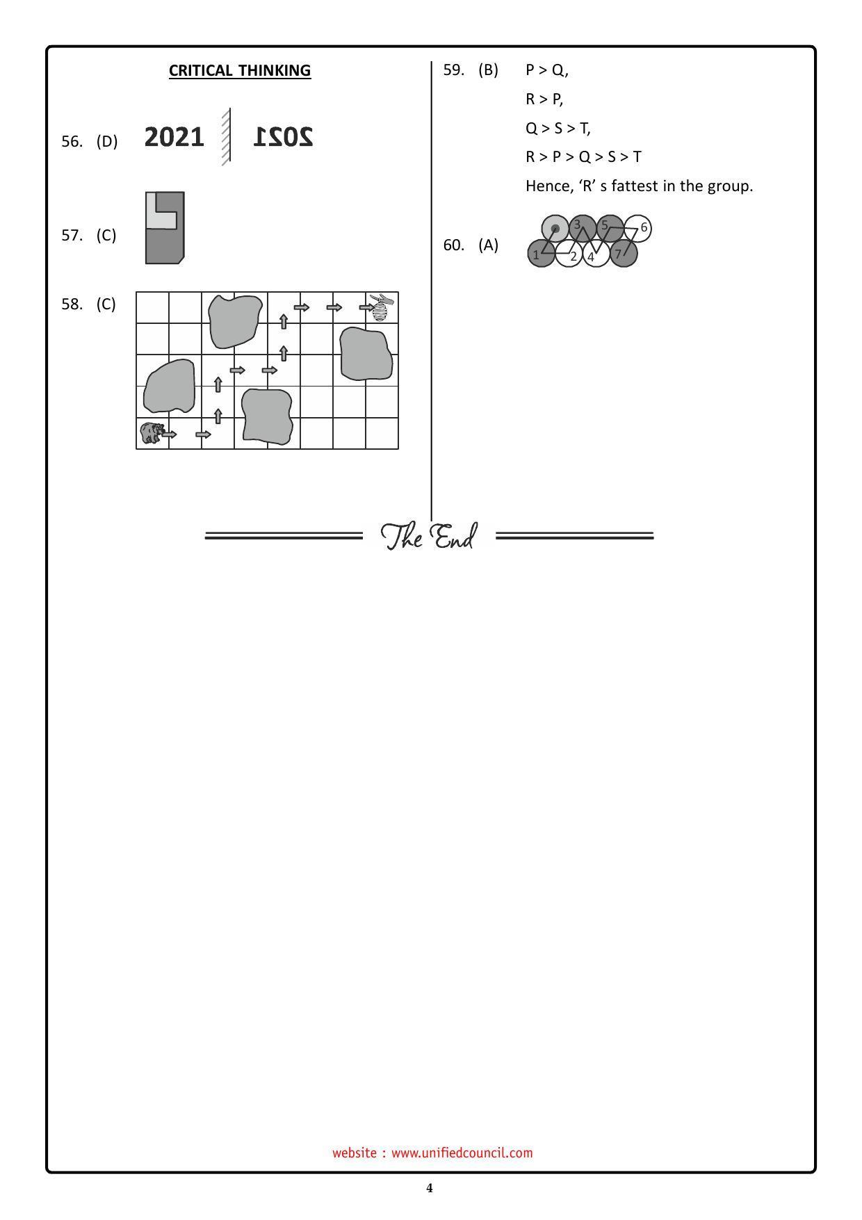 NSTSE 2023 Class 4 Answer Key (Paper Code 487) - Page 4
