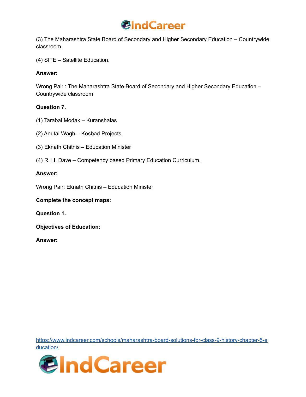 Maharashtra Board Solutions for Class 9- History: Chapter 5- Education - Page 15