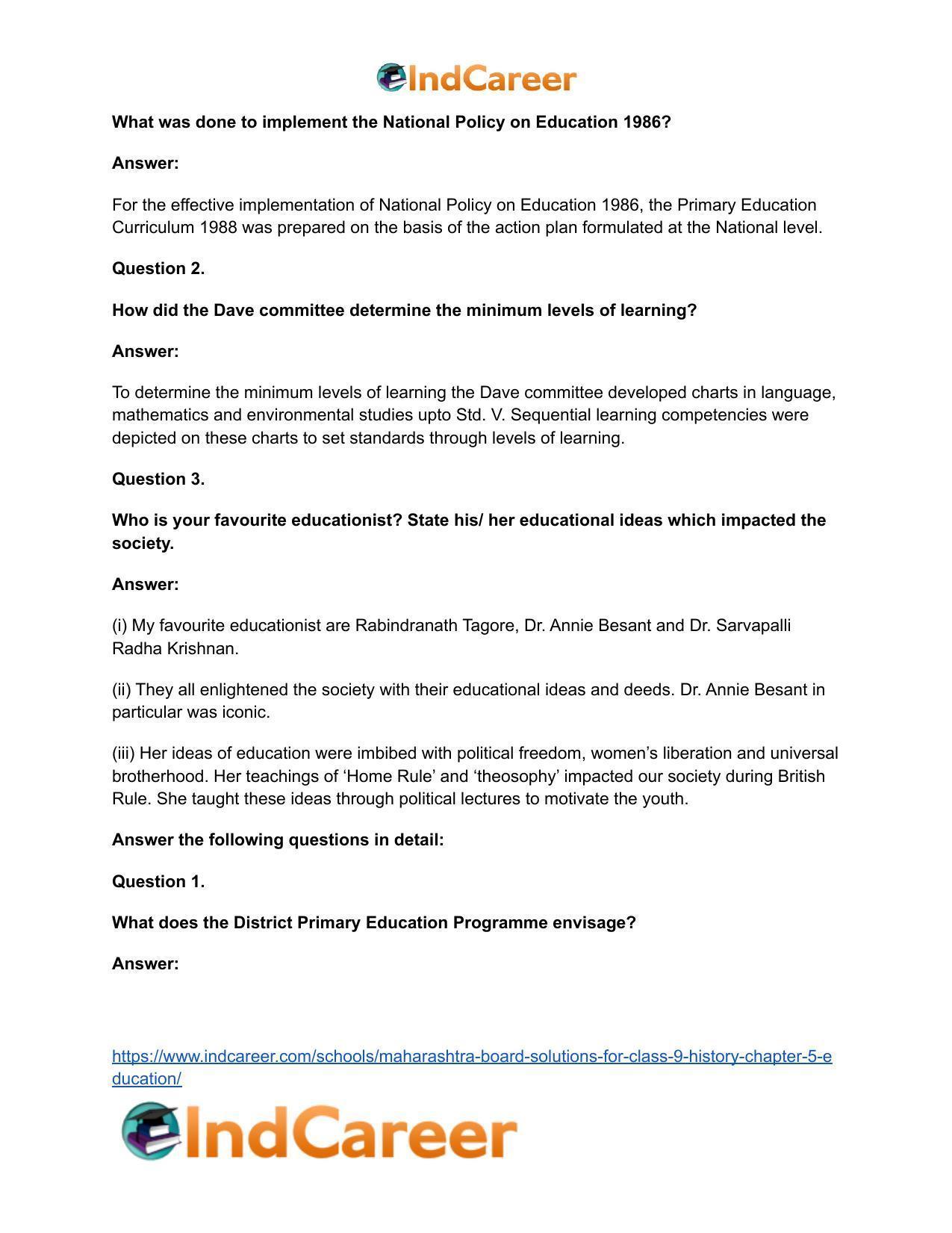 Maharashtra Board Solutions for Class 9- History: Chapter 5- Education - Page 23