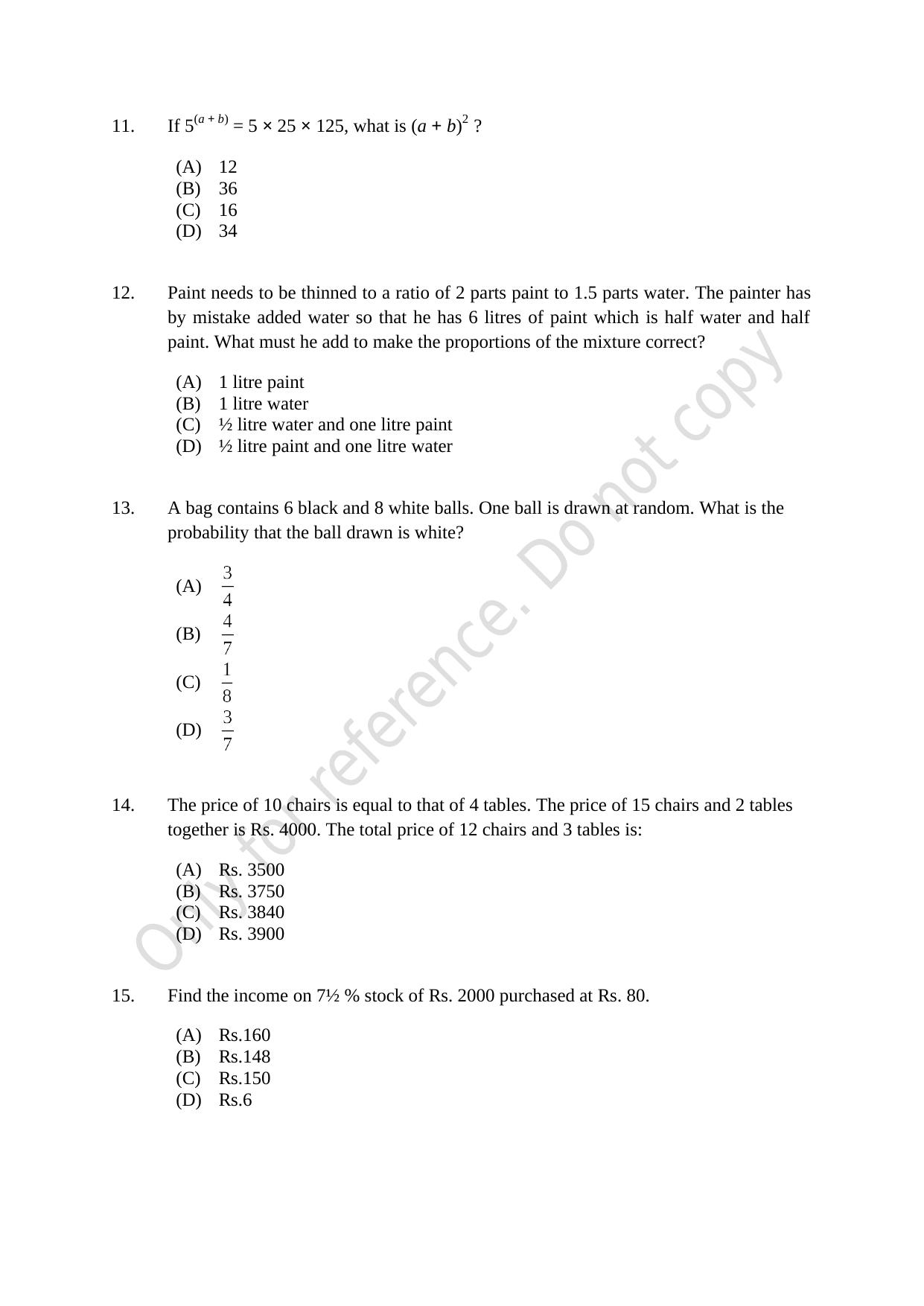 CUSAT CAT 2021 M.Voc Technology And Management Question Paper - Page 3