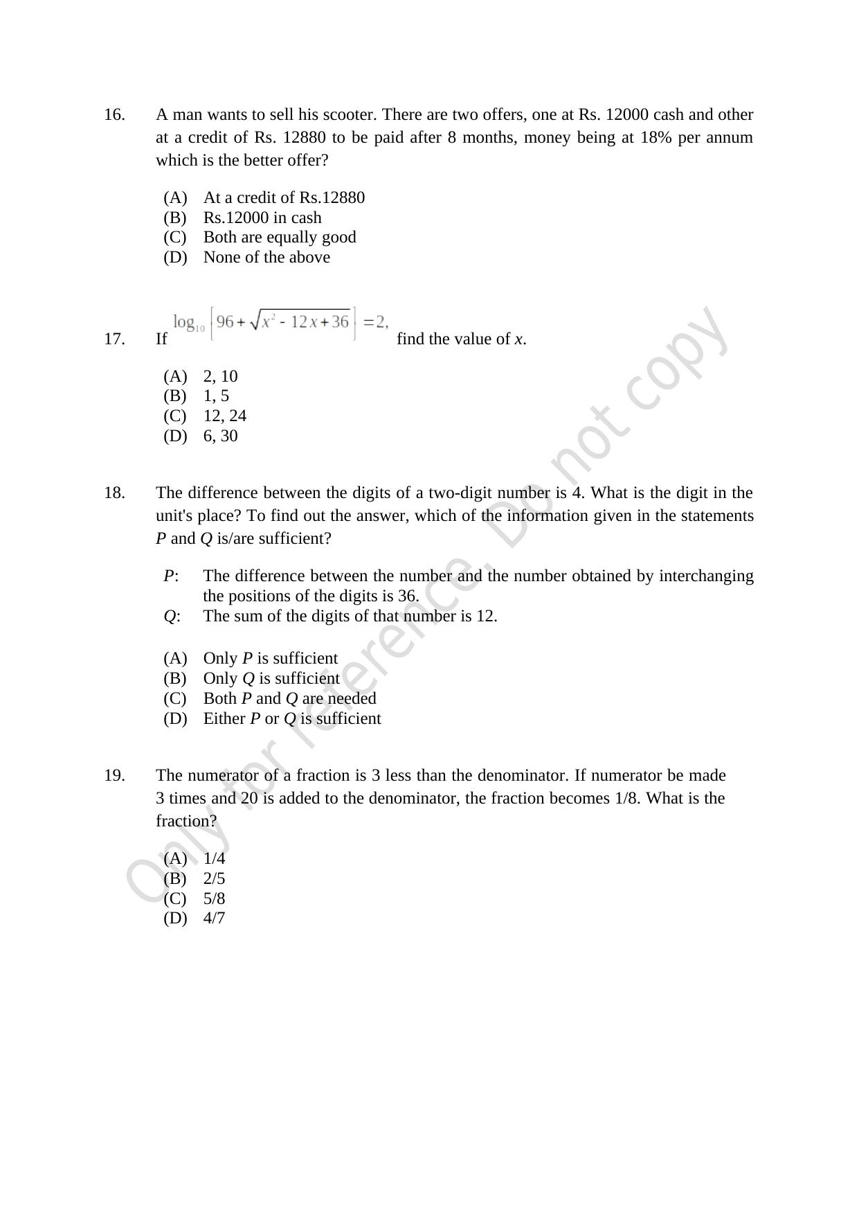 CUSAT CAT 2021 M.Voc Technology And Management Question Paper - Page 4