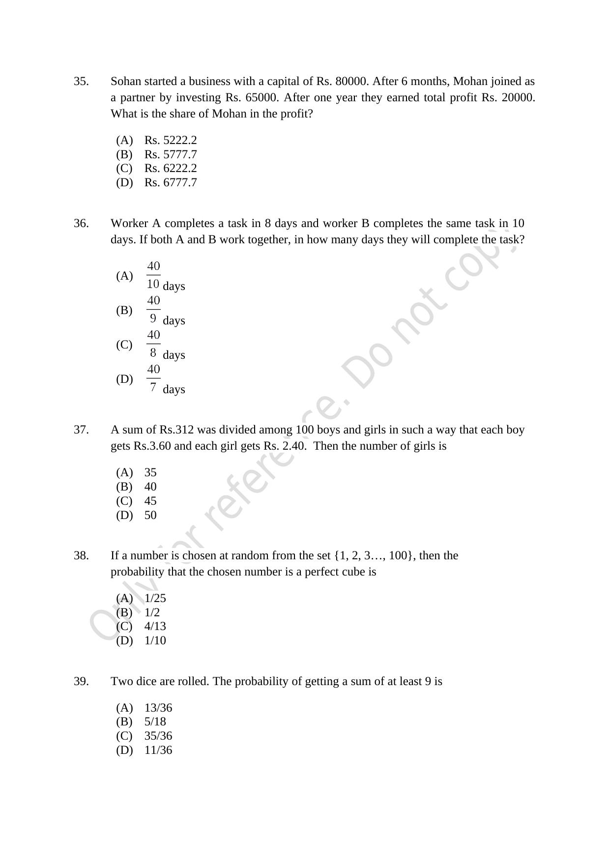 CUSAT CAT 2021 M.Voc Technology And Management Question Paper - Page 8
