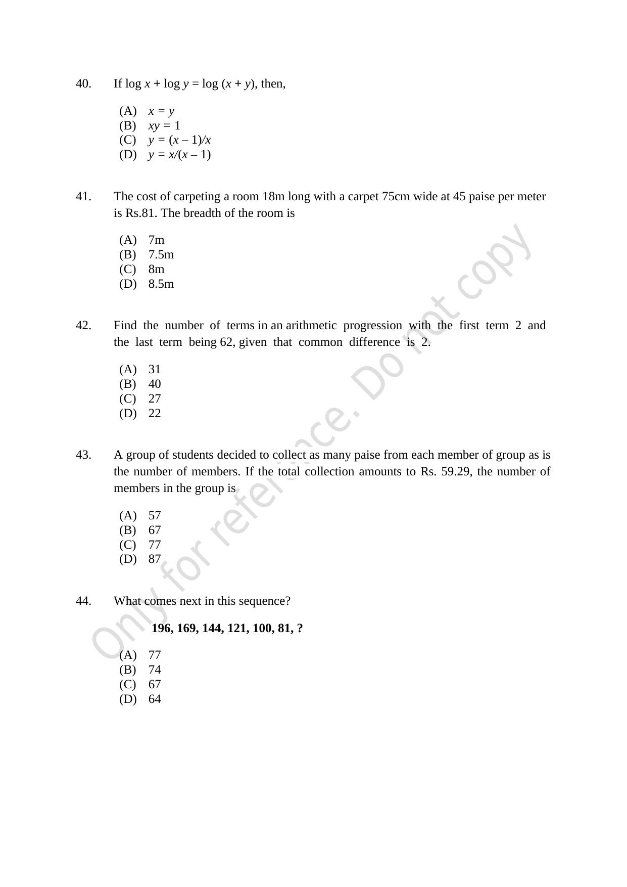 CUSAT CAT 2021 M.Voc Technology And Management Question Paper - Page 10
