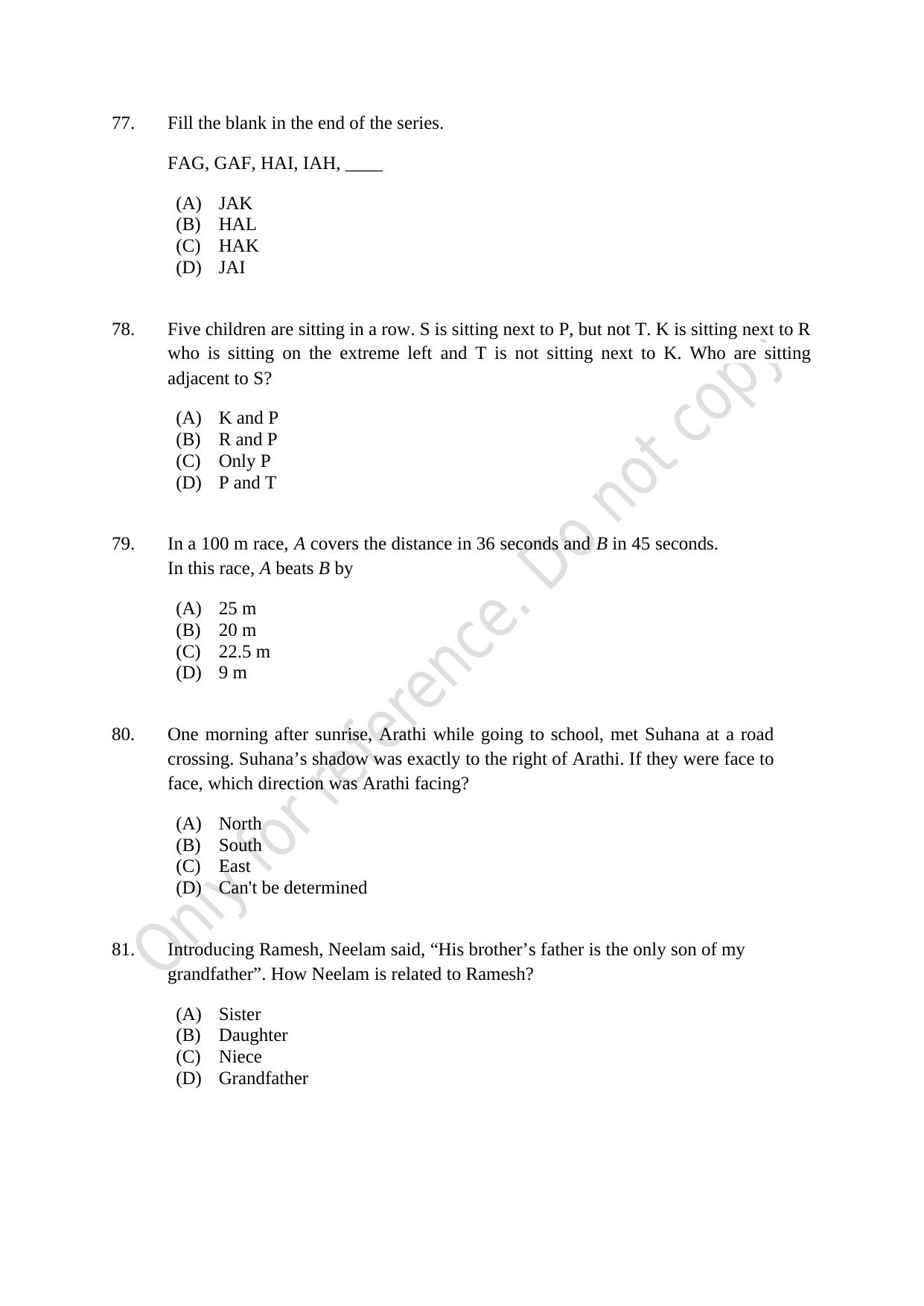 CUSAT CAT 2021 M.Voc Technology And Management Question Paper - Page 19