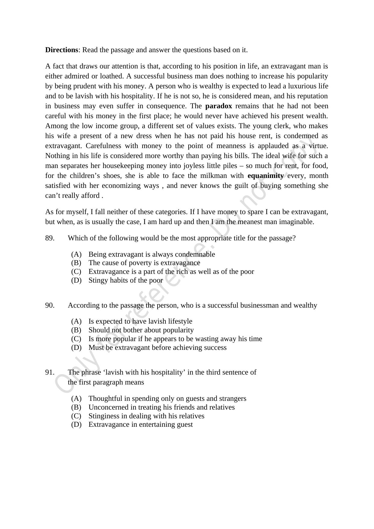CUSAT CAT 2021 M.Voc Technology And Management Question Paper - Page 24