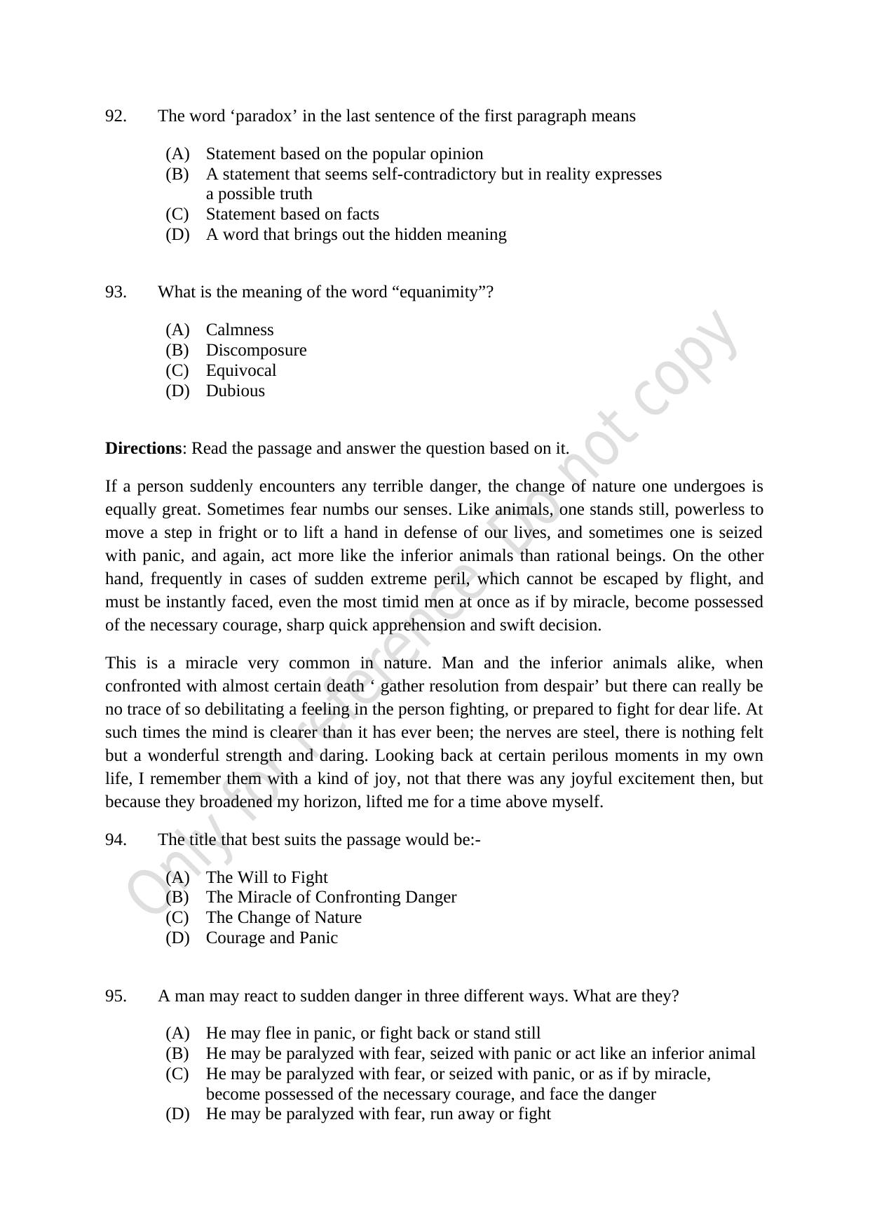 CUSAT CAT 2021 M.Voc Technology And Management Question Paper - Page 25