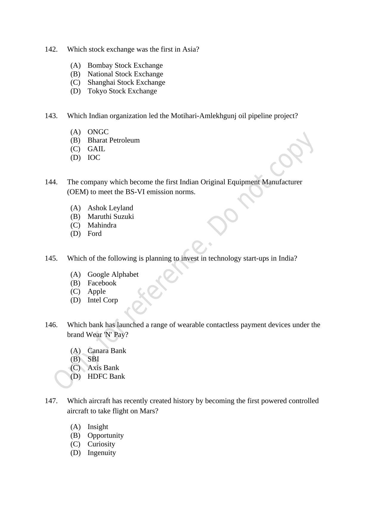 CUSAT CAT 2021 M.Voc Technology And Management Question Paper - Page 37