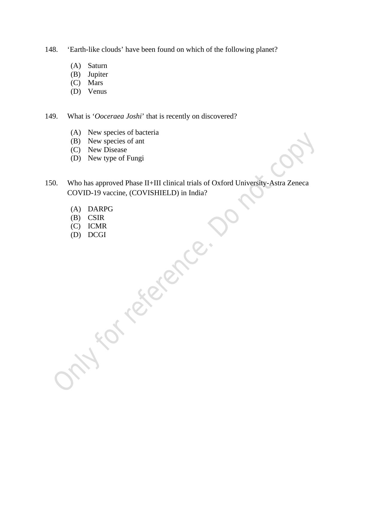 CUSAT CAT 2021 M.Voc Technology And Management Question Paper - Page 38