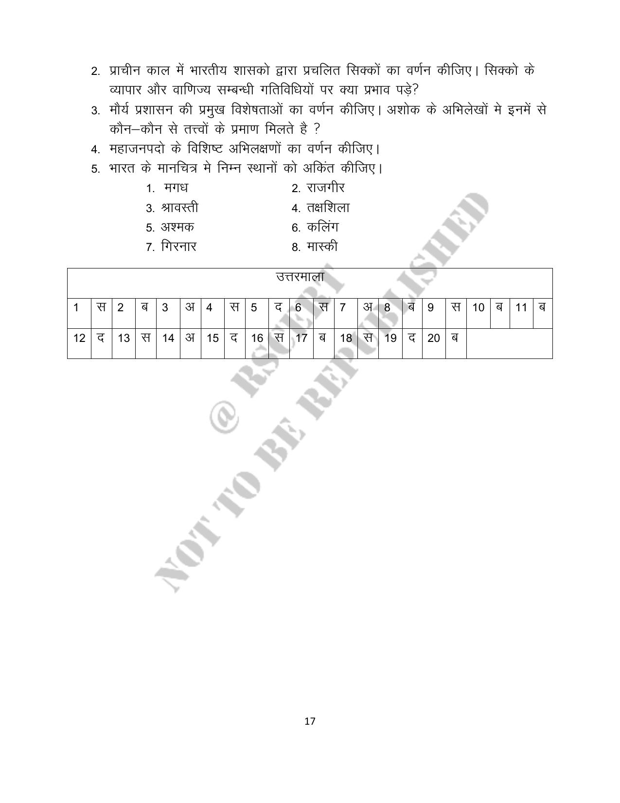 RBSE 2023 Class 12 History Question Bank - Page 17