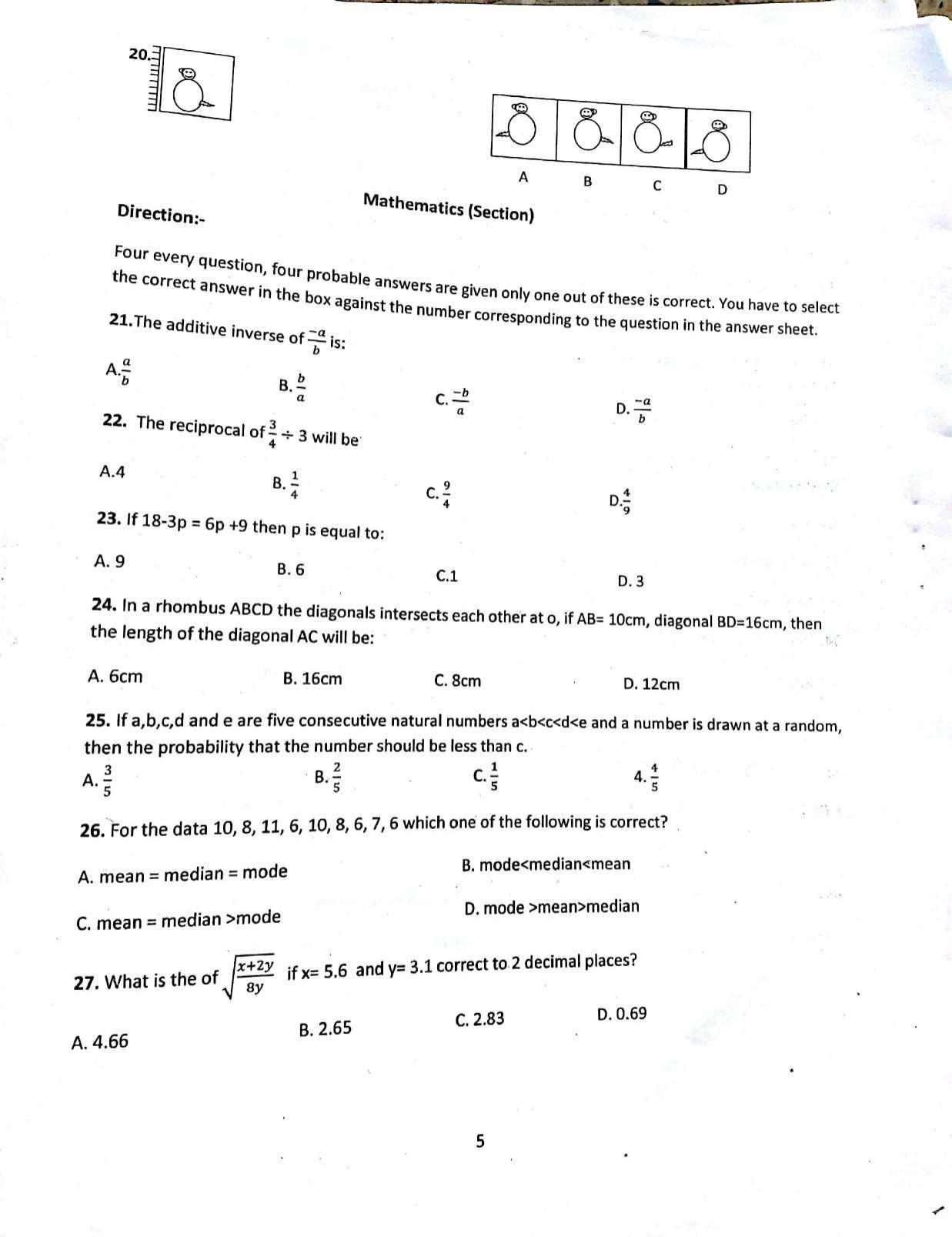 JKSSEE 2018 Class 9 Question Paper - Page 6