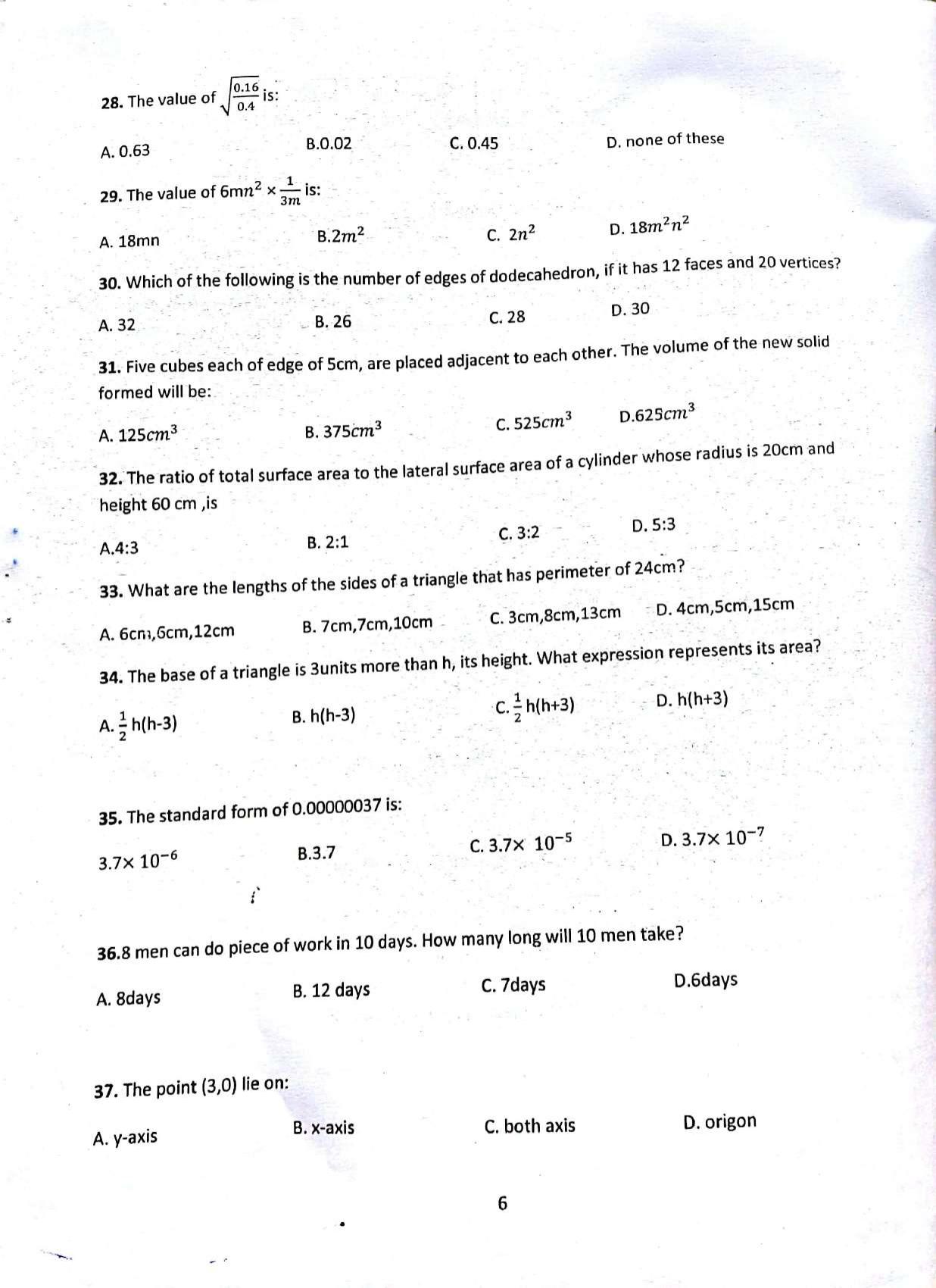 JKSSEE 2018 Class 9 Question Paper - Page 7