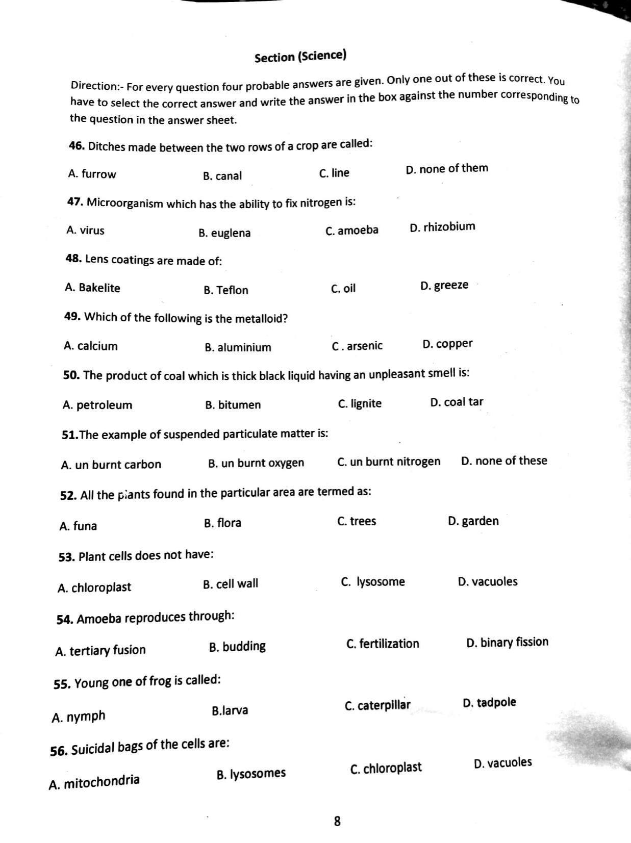 JKSSEE 2018 Class 9 Question Paper - Page 9