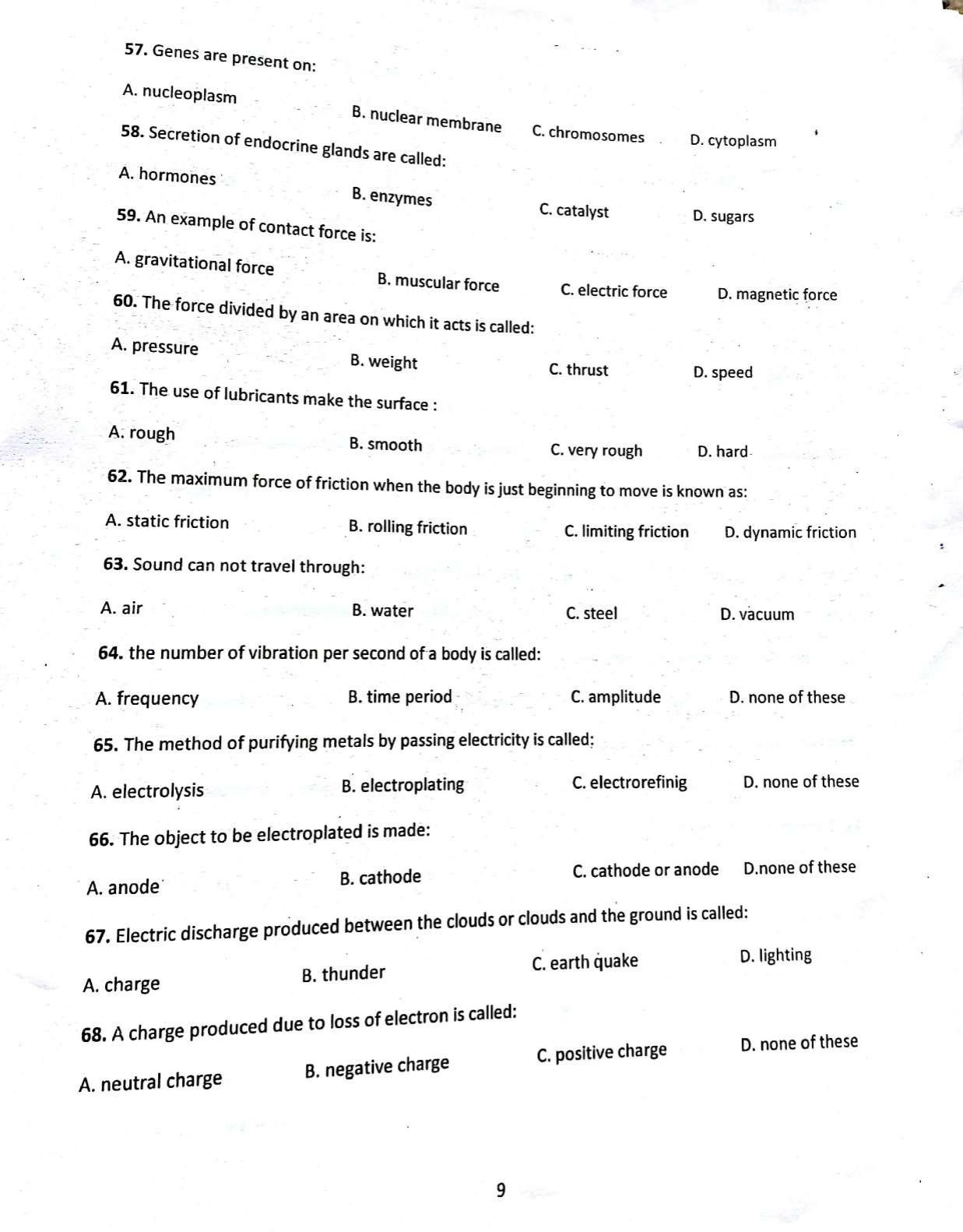 JKSSEE 2018 Class 9 Question Paper - Page 10