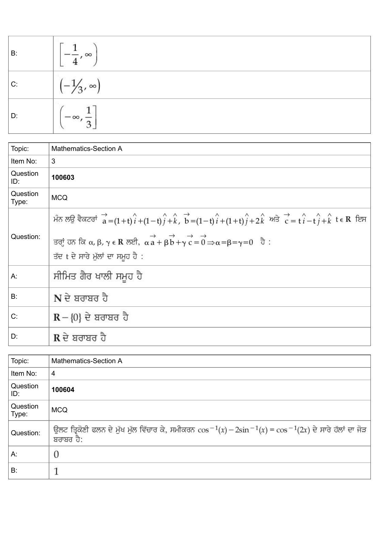 JEE Mains 2022: BTech Punjabi (Shift 2) 28-07-2022 Question Paper - Page 2