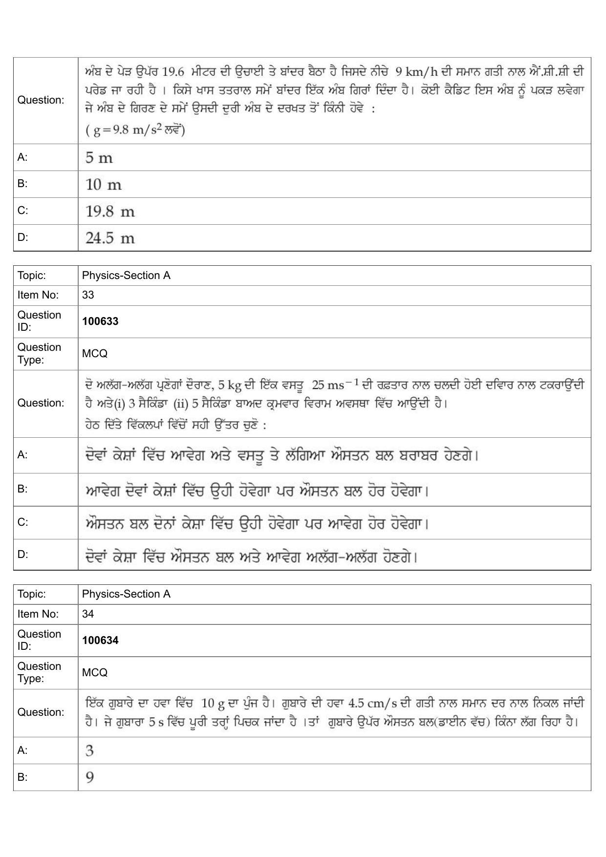 JEE Mains 2022: BTech Punjabi (Shift 2) 28-07-2022 Question Paper - Page 14