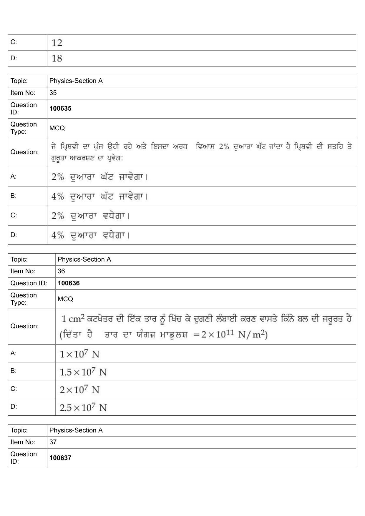 JEE Mains 2022: BTech Punjabi (Shift 2) 28-07-2022 Question Paper - Page 15