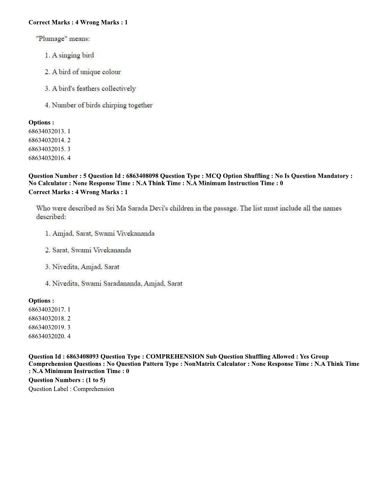 CUET PG 2023: LAQP18 – Khasi (Eng.)-shift 2 (07-06-2023) Question Paper - Page 4