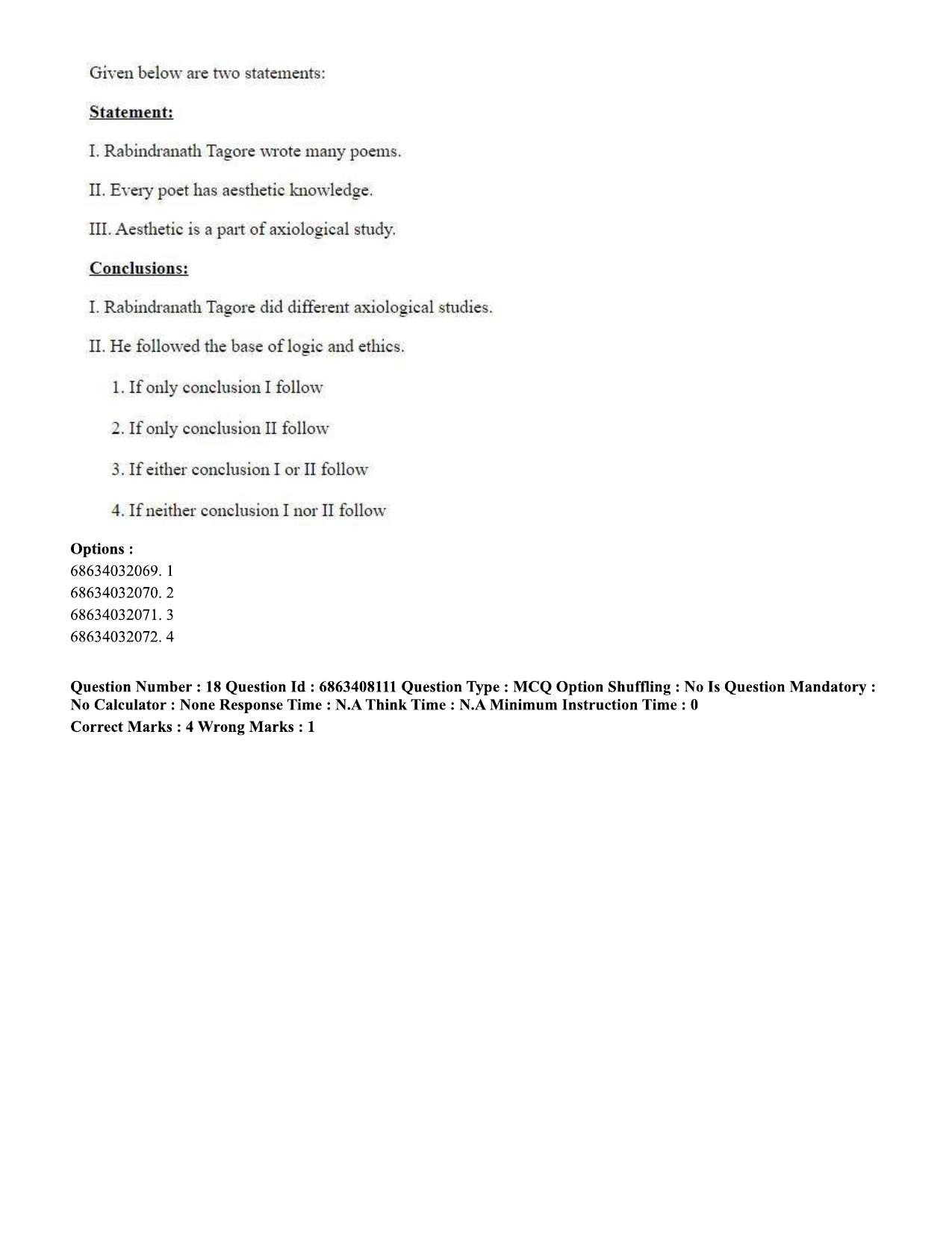 CUET PG 2023: LAQP18 – Khasi (Eng.)-shift 2 (07-06-2023) Question Paper - Page 26