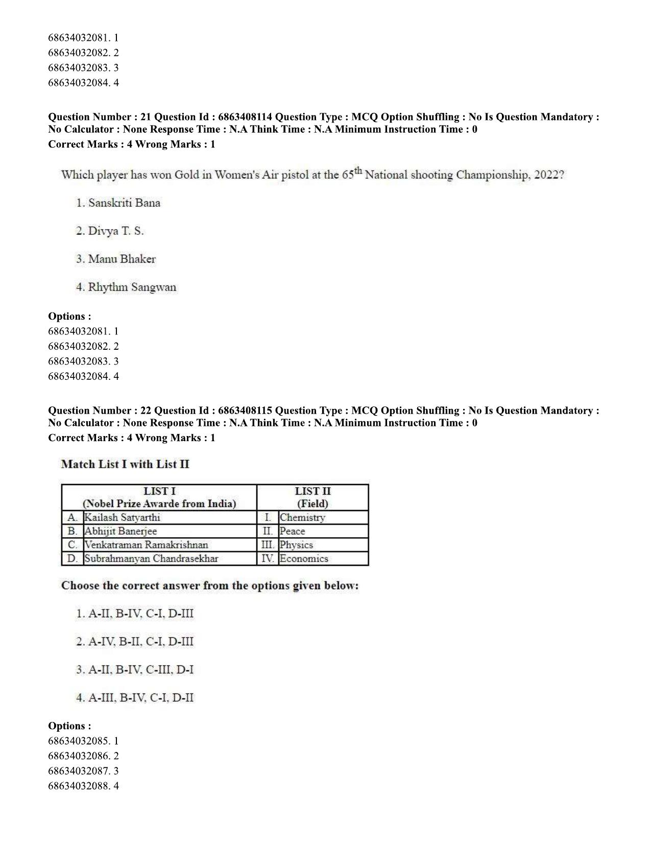 CUET PG 2023: LAQP18 – Khasi (Eng.)-shift 2 (07-06-2023) Question Paper - Page 32