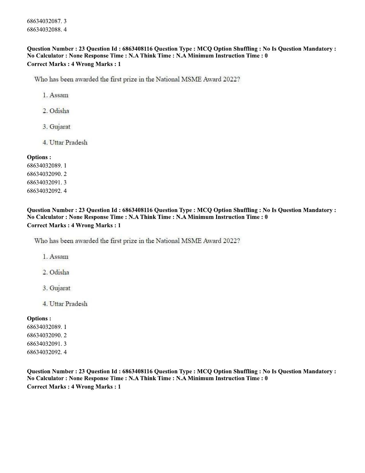CUET PG 2023: LAQP18 – Khasi (Eng.)-shift 2 (07-06-2023) Question Paper - Page 34