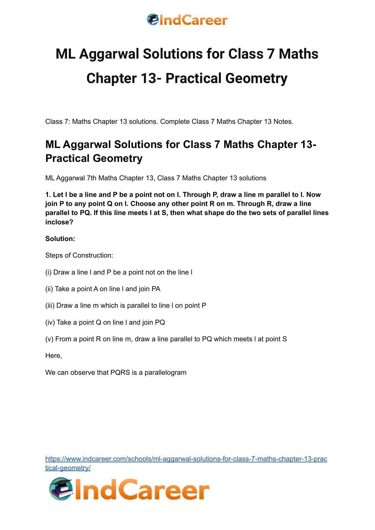 ML Aggarwal Solutions for Class 7 Maths Chapter 13- Practical Geometry - Page 2