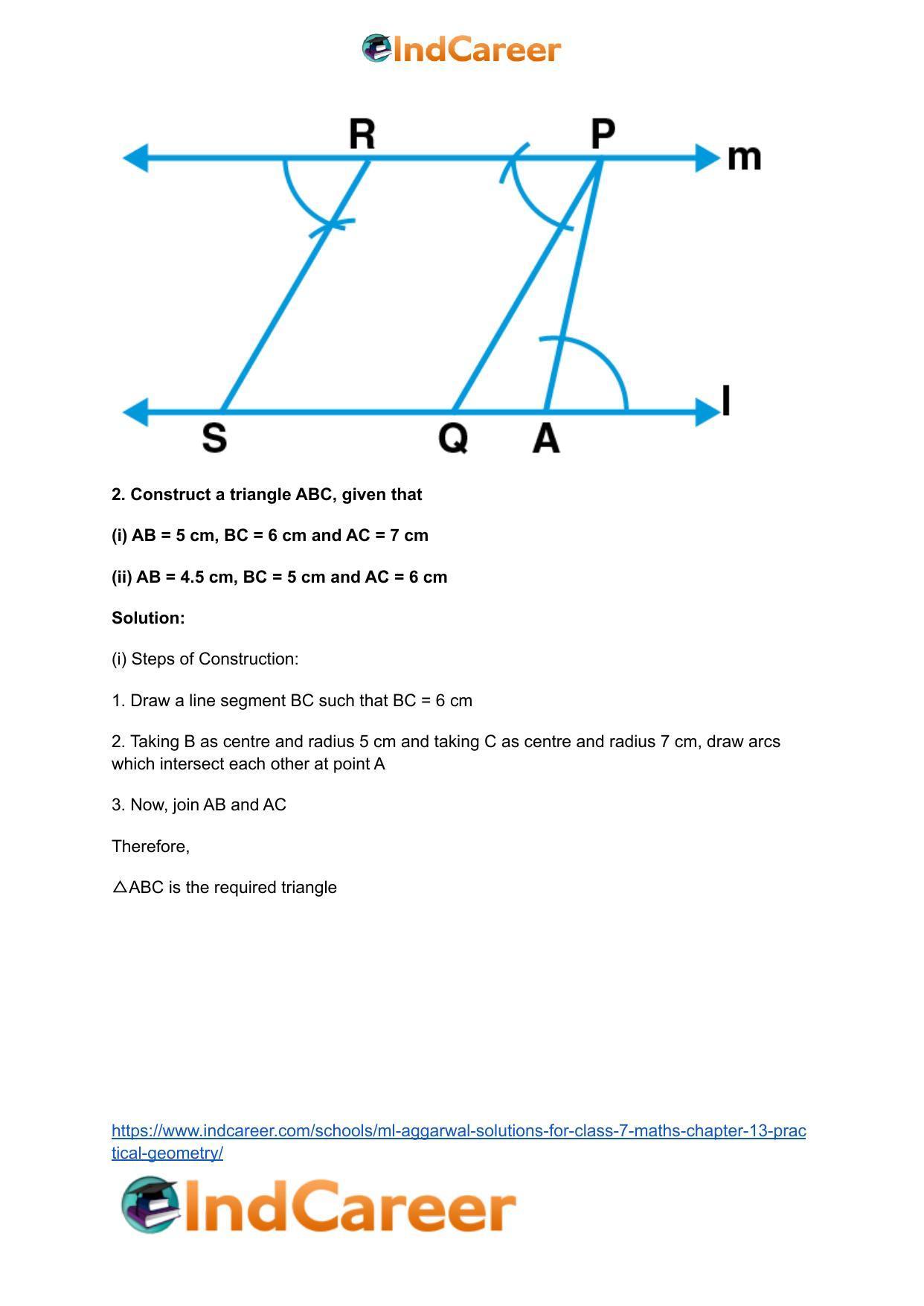 ML Aggarwal Solutions for Class 7 Maths Chapter 13- Practical Geometry - Page 3