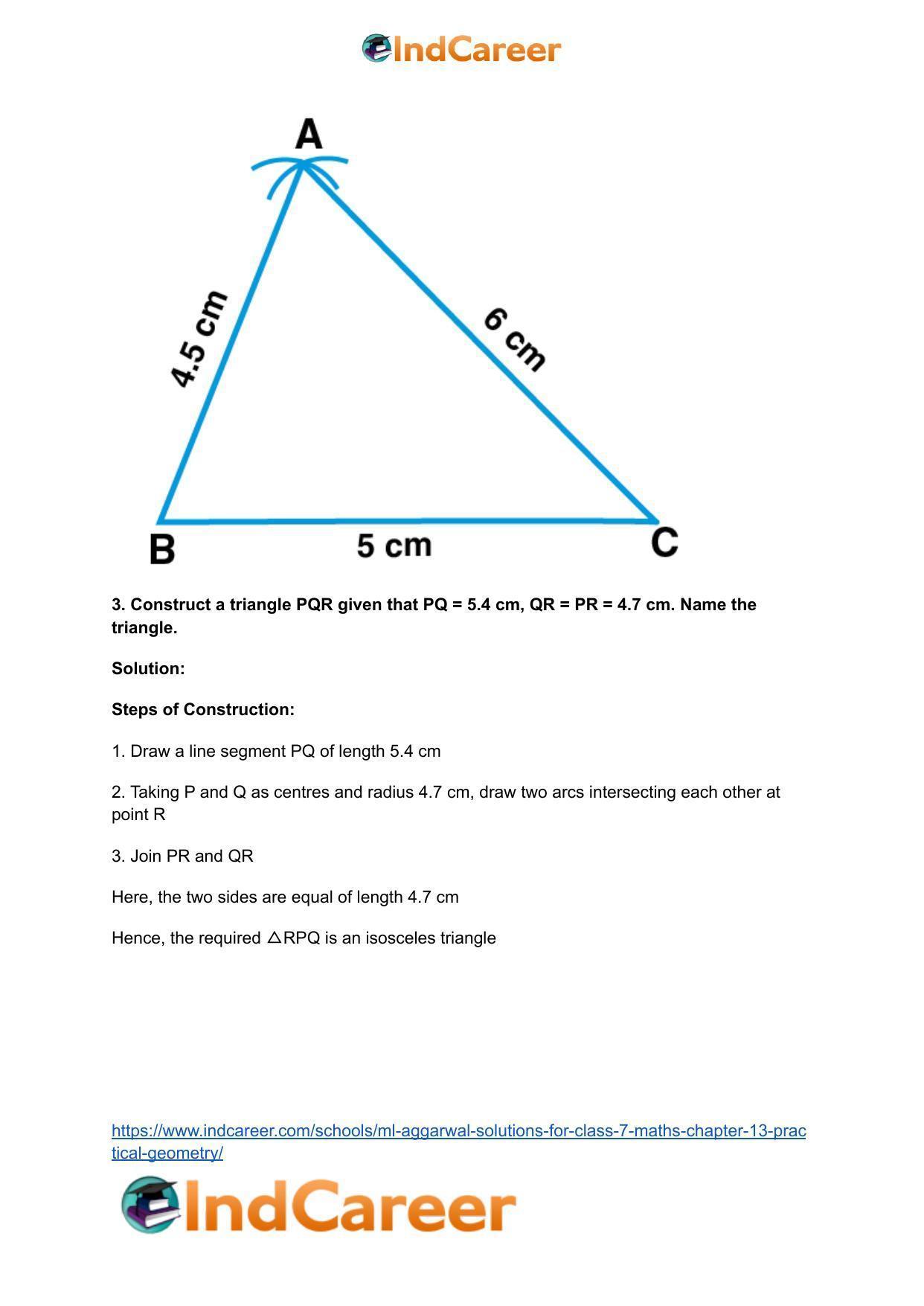 ML Aggarwal Solutions for Class 7 Maths Chapter 13- Practical Geometry - Page 5